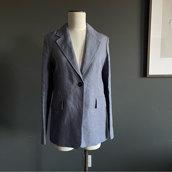 COS Women's Blue Linen Blazer - Picture 1 of 9